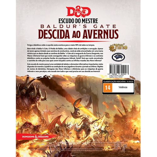 dungeons & dragons - escudo do mestre - descida ao avernus