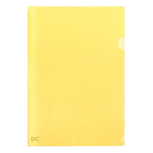 pasta l ofício transparente amarela com 10 unidades 041pp-am dac