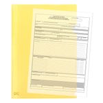 pasta l ofício transparente amarela com 10 unidades pasta l ofício transparente amarela com 10 unidades