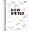 caderno universitário 10x1 capa dura 160 folhas now united