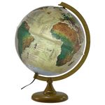 globo terrestre histórico 30cm com led e base ouro escuro globo terrestre histórico 30cm com led e base ouro escuro