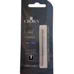 carga caneta esferográfica mini preta/azul 2 unidades ca16005n crown blister