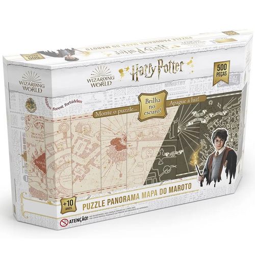 quebra-cabeça 500 peças panorama harry potter brilha no escuro
