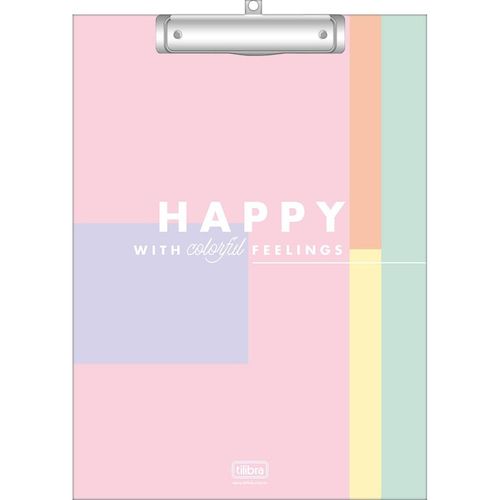 prancheta a4 decorada happy