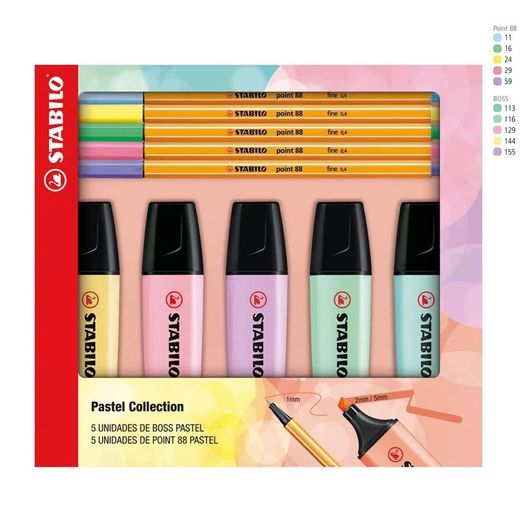 stabilo canetas + marca textos cores pastel stabilo canetas + marca textos cores pastel