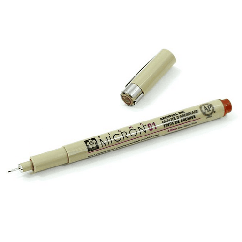 caneta nankin 0,1mm pigma micron marrom