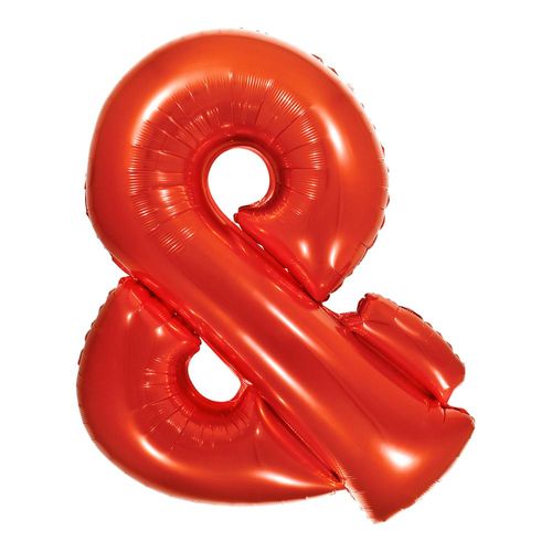 balão metalizado 100cm vermelho símbolo &