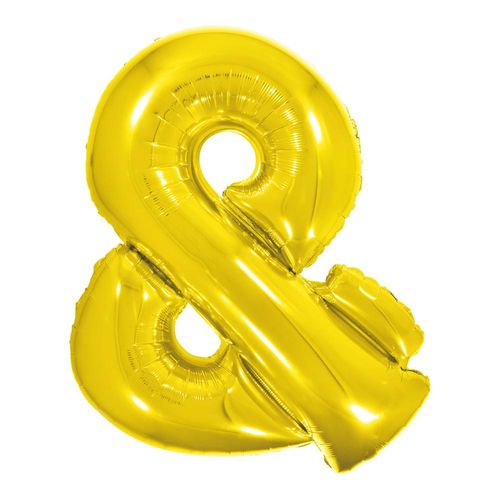 balão metalizado 100cm dourado símbolo &