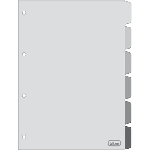 divisória fichário 6 divisões a4 académie cinza divisória fichário 6 divisões a4 académie cinza