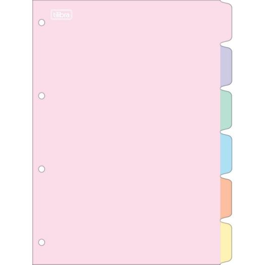 divisória fichário 6 divisões a4 académie pastel 316881 tilibra divisória fichário 6 divisões a4 académie pastel 316881 tilibra