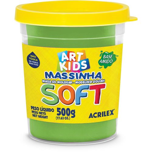 massa para modelar soft 500g verde