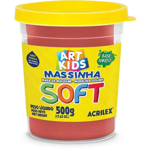 massa para modelar soft 500g vermelha