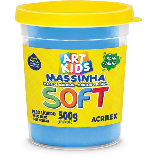 massa para modelar soft 500g azul massa para modelar soft 500g azul