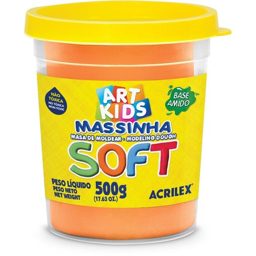 massa para modelar soft 500g laranja massa para modelar soft 500g laranja