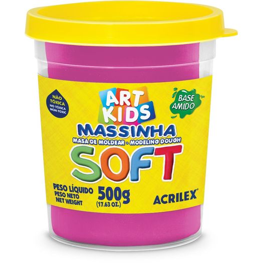 massa para modelar soft 500g rosa massa para modelar soft 500g rosa