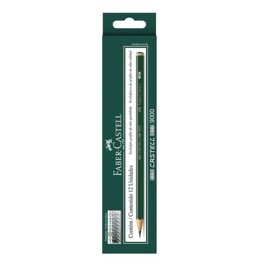 Lapis Grafite Castell 4b 12un 90004b Faber Lapis Grafite Castell 4b 12un 90004b Faber