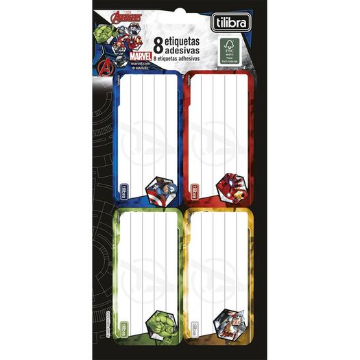 etiqueta escolar 8 unidades avengers etiqueta escolar 8 unidades avengers