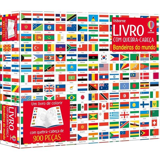 bandeiras do mundo - livro com quebra-cabeça bandeiras do mundo - livro com quebra-cabeça