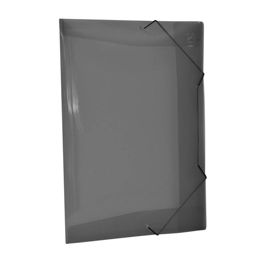 pasta aba com elástico fume 1/2 ofício pasta aba com elástico fume 1/2 ofício