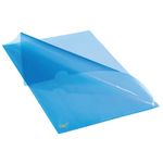 pasta l ofício transparente azul com 10 unidades pasta l ofício transparente azul com 10 unidades