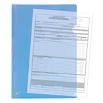 pasta l ofício transparente azul com 10 unidades pasta l ofício transparente azul com 10 unidades