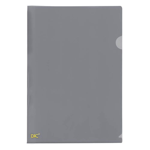 pasta l ofício transparente fumê com 10 unidades