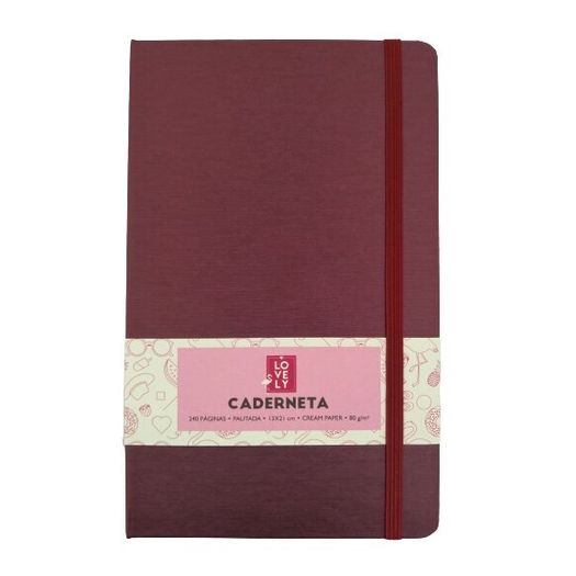 caderneta de anotações lovely vinho 120 folhas pautada 13x21cm caderneta de anotações lovely vinho 120 folhas pautada 13x21cm
