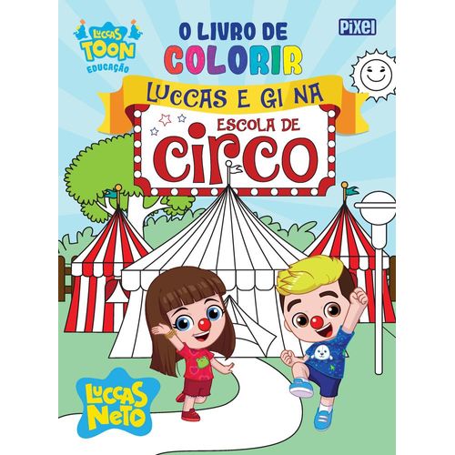 o livro de colorir luccas e gi no circo