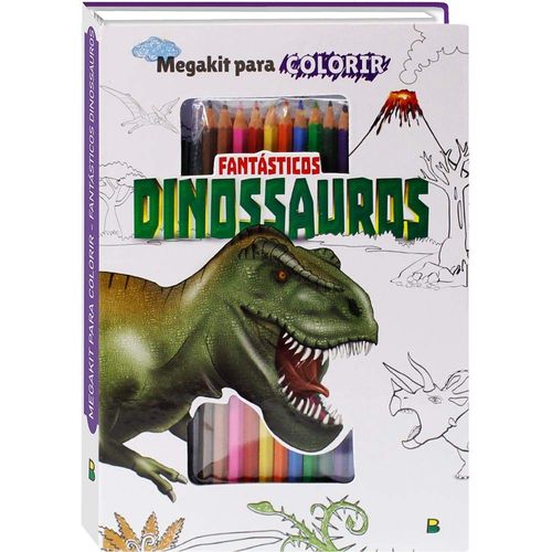 megakit para colorir - fantasticos dinossauros