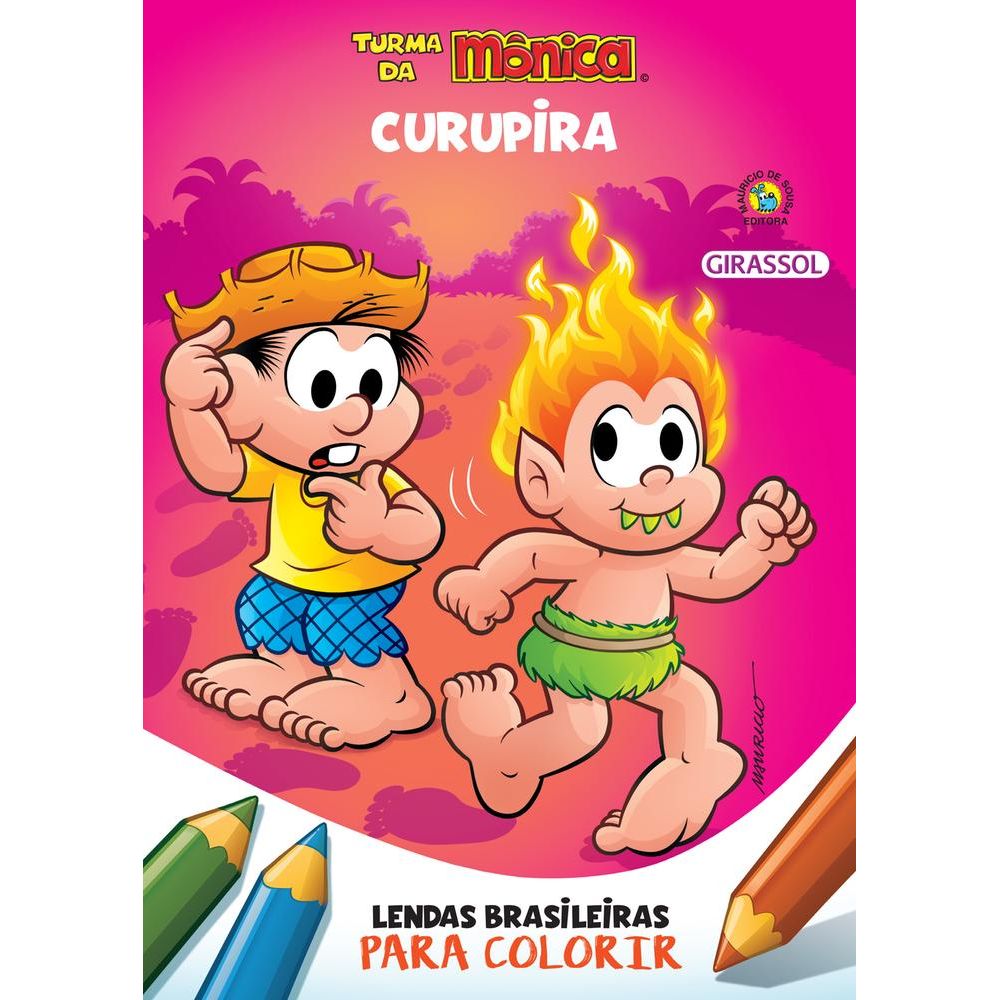 Livro Infantil de Colorir Carregue-me Turma da Mônica