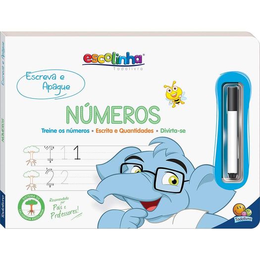 escolinha escreva e apague - números escolinha escreva e apague - números