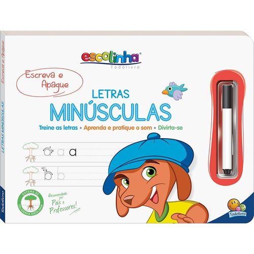 escolinha escreva e apague - letras minúsculas