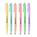 caneta marca-texto 6 cores lumini tons pastel 56.9800 cis sertic blister