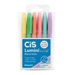 caneta marca-texto 6 cores lumini tons pastel 56.9800 cis sertic blister caneta marca-texto 6 cores lumini tons pastel 56.9800 cis sertic blister