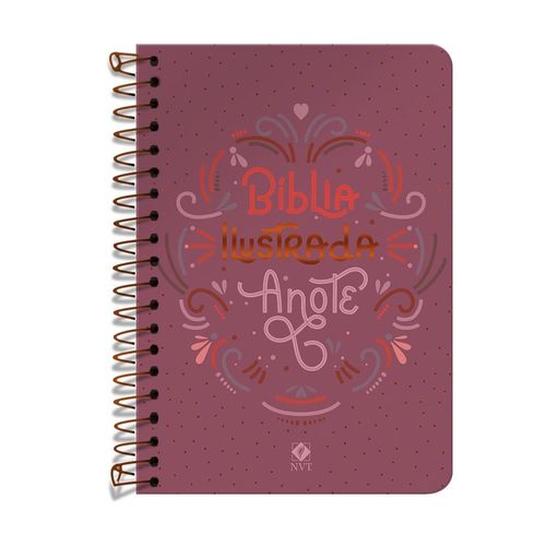 biblia-anote---ilustrada-nvt-espiral---capa-dura-rosa-brilhante