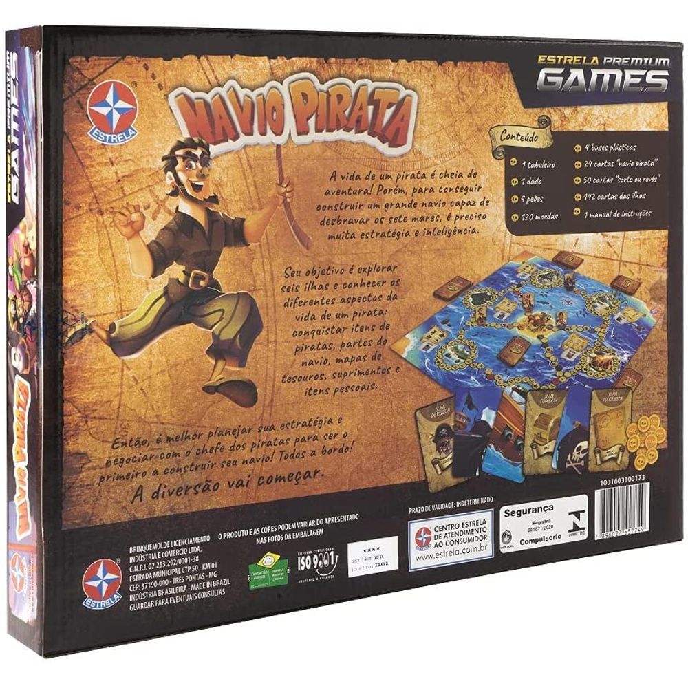 Jogo Navio Pirata 0123 Premium Games Estrela - Livrarias Curitiba