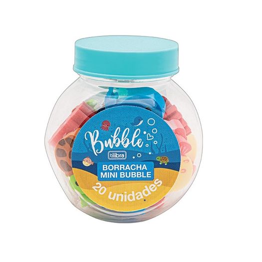 borracha mini bubble pote com 20 unidades borracha mini bubble pote com 20 unidades
