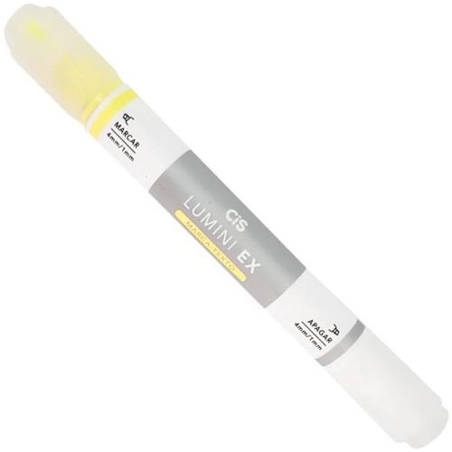 caneta marca-texto apagável lumini ex amarelo 58.8600 cis sertic