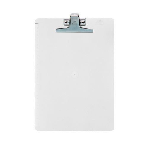 prancheta poliestireno cristal prendedor metal oficio acrimet