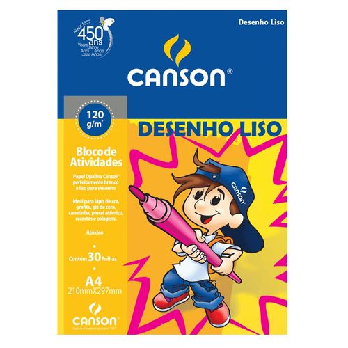 bloco desenho a4 30f 120g liso branco