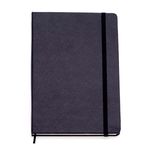 caderno de anotações clássico preto pautado