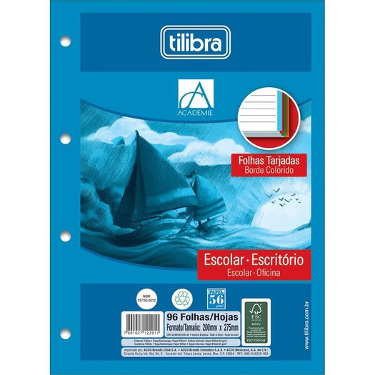 bloco fichário 96 folhas 122912 tarjado com margem tilibra bloco fichário 96 folhas 122912 tarjado com margem tilibra