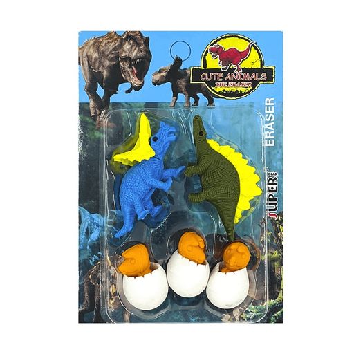 borracha dinossauros 5 unidades