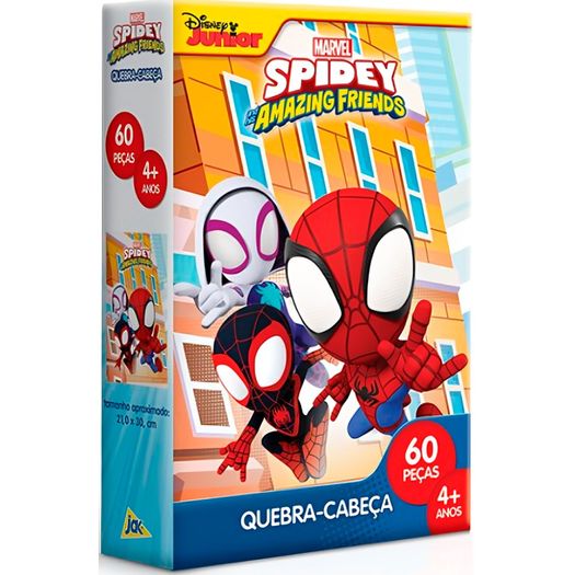 quebra-cabeça 60 peças spidey and his amazing friends quebra-cabeça 60 peças spidey and his amazing friends