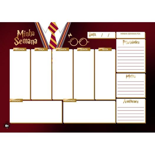 bloco mesa planner semanal hp gravata 25 folhas a4 bloco mesa planner semanal hp gravata 25 folhas a4