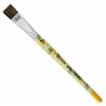 pincel art chato sintetico 16 amarelo pincel art chato sintetico 16 amarelo