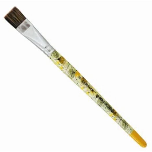 pincel art chato sintetico 16 amarelo pincel art chato sintetico 16 amarelo