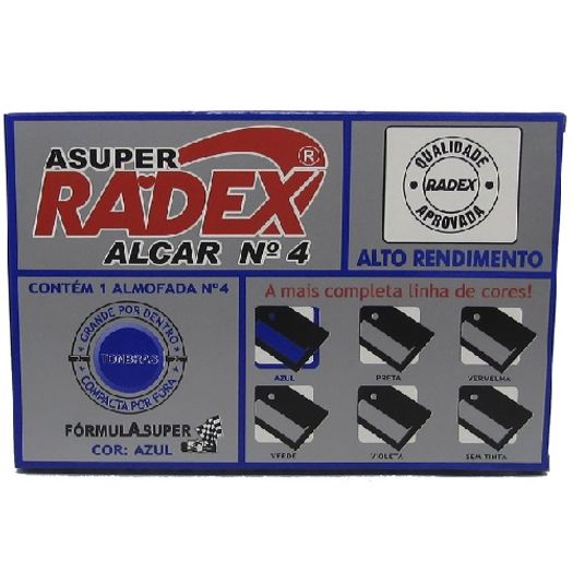 almofada para carimbo n4 azul 15 radex almofada para carimbo n4 azul 15 radex