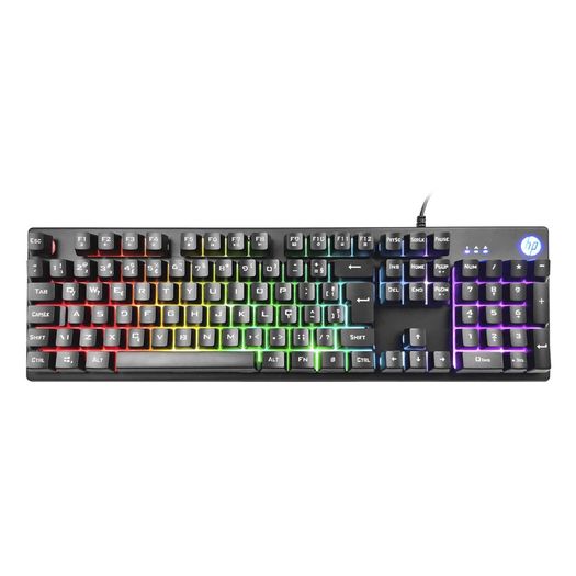 teclado usb gamer membrana k500f led preto - hp teclado usb gamer membrana k500f led preto - hp