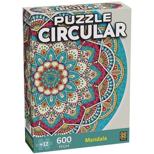 quebra-cabeça 600 peças circular mandala